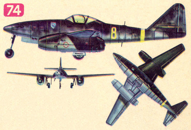 Истребитель-перехватчик Мессершмитт Ме-262 «Штурмфогель» (Германия, 1942)